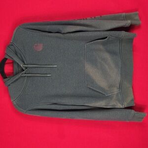 CARHARTT Women's Relaxed Fit Logo Sleeve‎ Graphic Hoodie Green Sun Faded Size XS